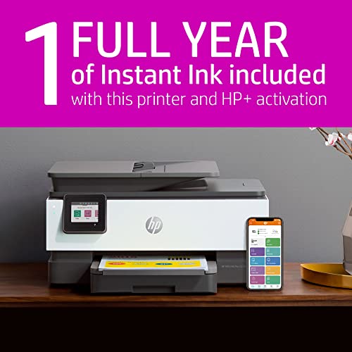 HP OfficeJet Pro 8034e Wireless Color All-in-One Printer with Instant Ink, White