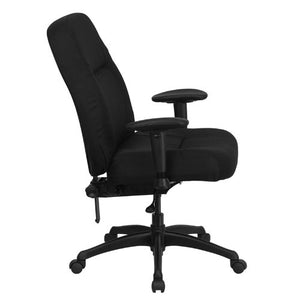 Flash Furniture HERCULES Series 400 lb. Rated High Back Big & Tall Black Fabric Executive Swivel Chair with Adjustable Arms