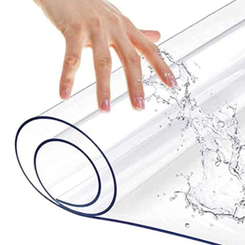HOBBOY Clear Vinyl Runner Rug for Hard Floors, 1.5mm Thick, Waterproof - 60/80/100/120/140cm Wide