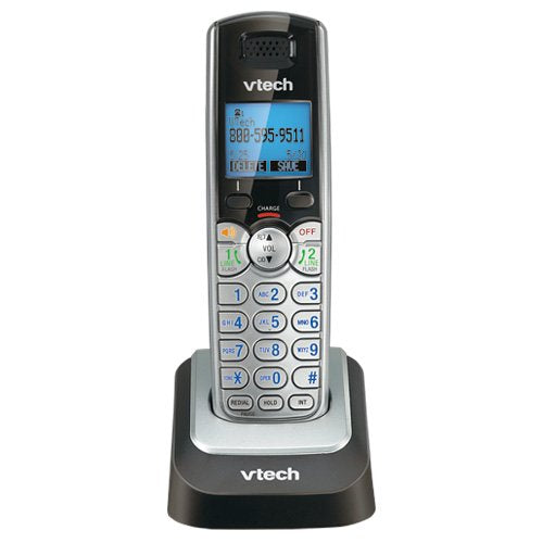 VTech 2-Line Cordless Phone Set with Answering System, Caller ID, and Accessory Handsets (Set of 4) + Keychain TV Remote