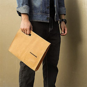 YZBMH 1 Piece Document Bag Vintage Clutch Large Capacity Diagonal Bag Business Casual Bag (Color : A, Size : 30 * 25cm)