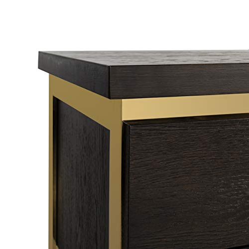 Safavieh KNT7056A Home Collection Leroux Oak Desk Gold