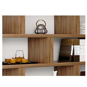 FIFOR Industrial 5 Tier Wood Bookcase, Standing Display Shelf - Brown, 260 * 35 * 200cm
