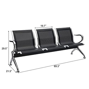Kinsuite 5-Seat Waiting Room Chairs Airport Reception Seat Bench - Office Guest Chairs & Reception Chairs