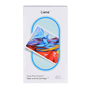 Liene 4x6'' Instant Photo Printer (Battery Edition) Bundle, 60-sheet, 2 Ink-Cartridge, Wireless Photo Printer for iPhone, Smartphone, Android, Computer, Dye Sublimation, Photo Printer for Travel, Home