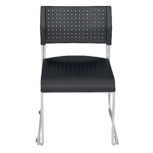 Regency Eris Stack Chair, 20 Pack, Black