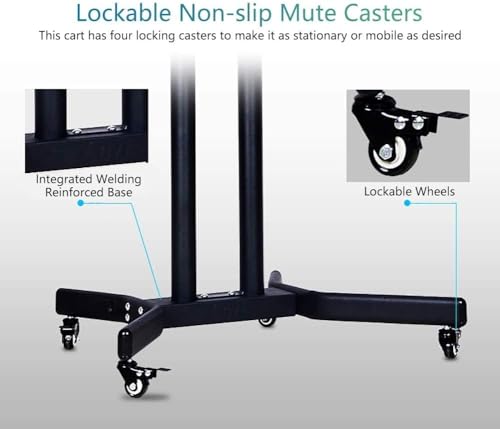 REPALY TV Stand Mobile TV Cart Adjustable Mount Bracket for 32-65 Inch Flat Screens - Home Exhibition Display Trolley