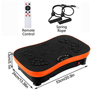 FDCYSP Vibration Platform with Rope Skipping,Whole Body Workout Mini Vibration Fitness Massage Machine for Home Fitness & Weight Loss + BT + Remote, 99 Levels,Shipping from USA