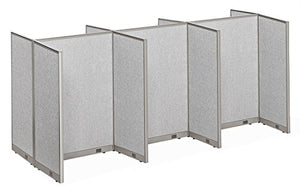 GOF Office Partition Cubicle Double 6 Station Room Divider Panel, 30"D x 48”W x 72"H