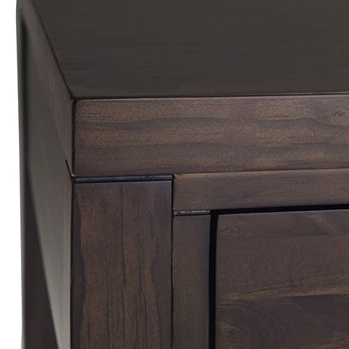 SIMPLIHOME Hollander SOLID WOOD Contemporary Modern 60 inch Wide Home Office Desk, Writing Table, Workstation, Study Table Furniture in Warm Walnut Brown with 2 Drawerss