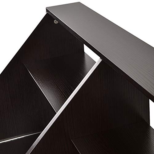 Merax Computer Desk Study Writing Table for Home Office with 44 inch Workstation, Storage Shelves and Pull-Out Keyboard Tray, Espresso