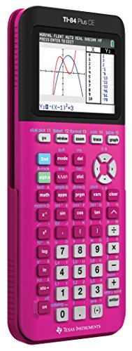 Texas Instruments TI-84 Plus CE Graphing Calculator, Positively Pink Color Edition