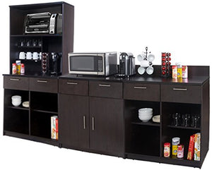 BREAKtime Espresso Lunch Room Furniture Buffet Model 3251 4 Piece Group - Factory Assembled