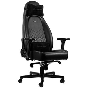 noblechairs ICON Gaming Chair - Office Chair - Desk Chair - PU Faux Leather - Ergonomic - Cold Foam Upholstery - 330 lbs - Racing Seat Design - Black