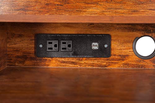 OneSpace Eleanor Executive Desk, Golden Cherry