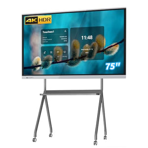 TouchWo 75" Touchscreen Smart Board, 4K Interactive Whiteboard with Android 11, Digital Signage Display - 4GB RAM, 32GB ROM