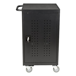 Fat Catalog 30-Bay Assembled Laptop/Tablet Charging Cart w/Double Pin Lock & Electric Compatible w/Chromebooks, iPad, Tablets & Laptop Computers (Assembled), Black (ALT-NOR1008-SO)