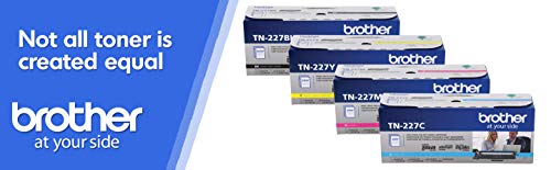 Brother TN227 4 High Yield Color Toner Set (BK/C/M/Y) (1) TN227BK, (1) TN227C, (1) TN227M, (1) TN227
