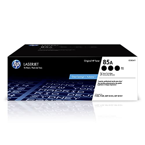 HP 85A | CE285AT1 | 3 Toner-Cartridges | Black | Works with HP LaserJet Pro M1212nf, M1217nfw, P1102w, P1109w