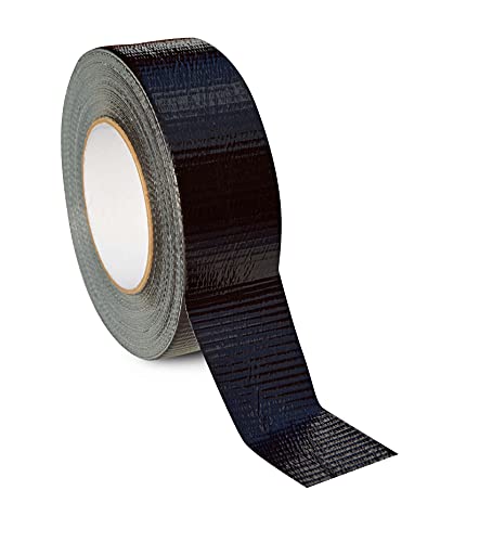 PSBM Black Duct Tape, 2 Inch x 60 Yards, 48 Pack, 7 Mil Thick, Heavy Duty Grade Adhesive for Repairing, Reinforcing, Patching and Sealing