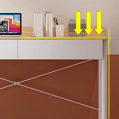 SYLTER Office Conference Table Gaming Desk Computer Desk Home Office Simple Wooden PC Desk Modern Writing Table Universal Laptop Stand Home Furniture PC Workstation 2 Drawers