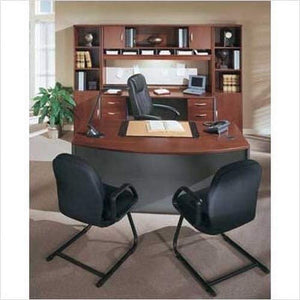 Bush Business Furniture Series C Reception L-Shelf in Hansen Cherry