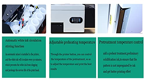 L1800 DTF Transfer Printer with Roll Feeder,Direct to Film Print-preheating A3 DTF Printer for Dark and Light Clothing VS DTG Printer (A3 DTF Printer +Oven)
