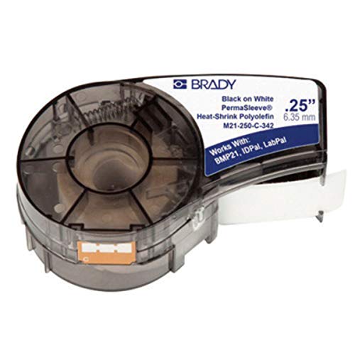Brady 1/4" X 7' Black PermaSleeve Heat-Shrink/Polyolefin Heat Shrink Tubing