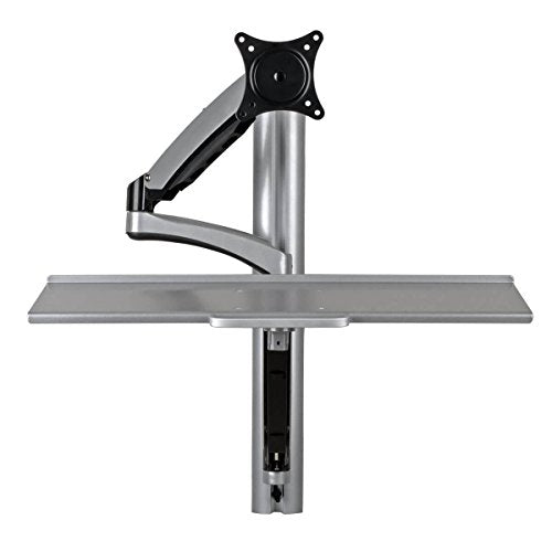 Tripp Lite Wall-Mount for Sit-Stand Desktop Workstation Standing Desk, Single Display w/ Thin Client Mount, for 13 to 27 in. Monitors (WWSS1327RWTC)