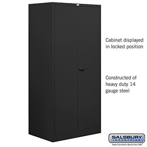 Salsbury Industries Wardrobe Heavy Duty Storage Cabinet, Unassembled, Black