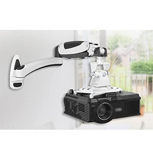 UlpyO Projector Stand Wall-Mounted Telescopic Ceiling Rotating Shelf (Color: B)