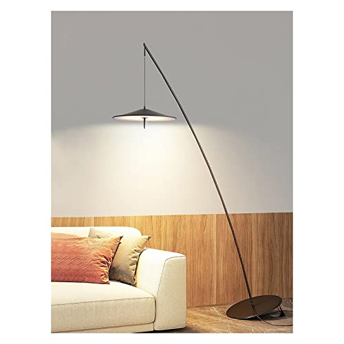 WAOCEO Modern Rustic Black Floor Lamp - Tumbler Design - Living Room Display