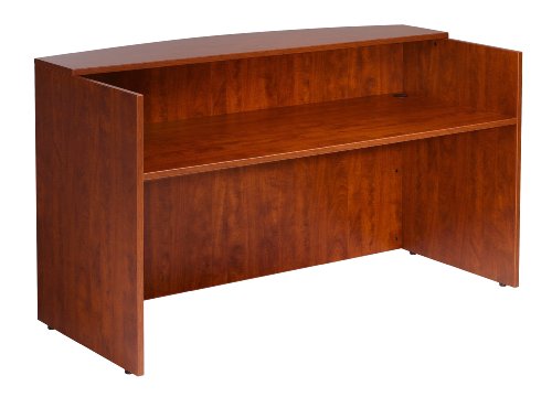 Boss 71 W by 30/36 D by 42 H Reception Desk, Cherry