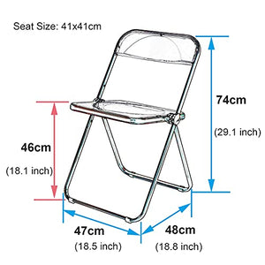 J-DYHGB Folding Back Rest Chair with Metal Frame - Ergonomic Office Stacking Chair