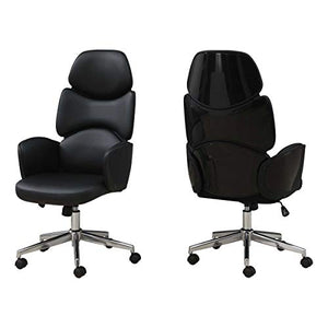 212 Main Black Leather Look High Back Executive Office Chair