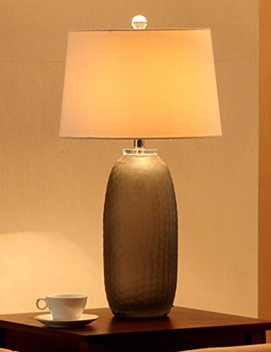 CJSHVR-Modern and Minimalist Living Room Study Lamps Continental Fabrics Creative Lamps French Terry Glass Decor Lamps Bedroom Bed Lamps