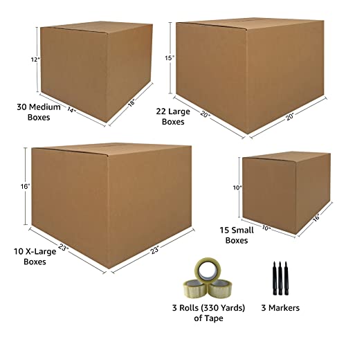 6 Room Economy Kit 82 Moving Boxes Plus Moving Supplies.
