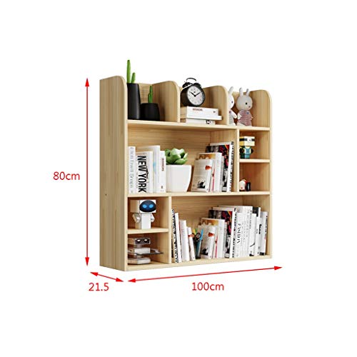 Zenglingliang Desktop Bookshelf Multi-Layer Wooden Storage Rack - Adjustable Countertop Bookcase
