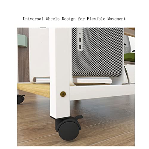 LOVULIFE Computer Tower Stand Printer Table Double-layer Shelf With Pulleys CPU Stand