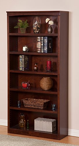 Atlantic Furniture Harvard Book Shelf, 72-Inch, Antique Walnut
