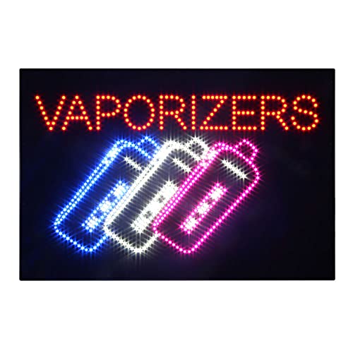 LED Vaporizer Sign for Business, Super Bright LED Open Sign for Vaporizer Store Electric Advertising Display Sign for Tobacco Shop Business Shop Store Window Home Decor. (Vaporizers)