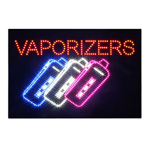 LED Vaporizer Sign for Business, Super Bright LED Open Sign for Vaporizer Store Electric Advertising Display Sign for Tobacco Shop Business Shop Store Window Home Decor. (Vaporizers)