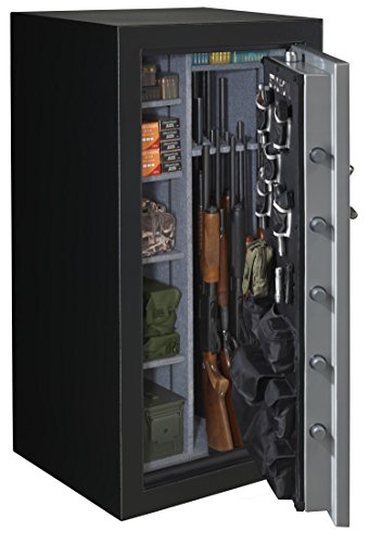 Stack-On TD-40-SB-C-S Total Defense 36-40 Gun Safe with Combination Lock, Matte Black/Silver