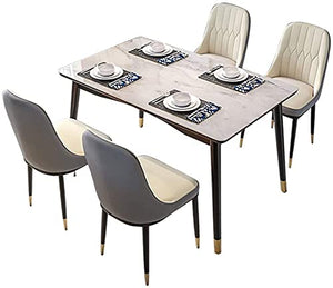 UsmAsk Conference Reception Room Coffee Table with Chair, Dining Table and Chair Combination Hotel Chess Room Coffee Shop Tea Shop Beauty Salon Dessert Shop Convention Center (110x60cm) (120x70cm)
