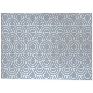 TRP Decorative Artisan Design Foldable Office Chair Mat 4' x 6' | Solid Light Blue/Ivory Color - Scratch, Crack, & Water Proof