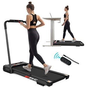 FYC Under Desk Treadmill - 2 in 1 Folding Treadmill for Home 2.5 HP, Installation-Free Foldable Treadmill Compact Electric Running Machine, with LED Display Walking Running Jogging for Home Office Use
