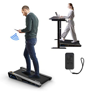Egofit Walker Pro Small Under Desk Electric Treadmill Walking Machine, Installation-Free with LED Display, Remote Control and APP Control, Compact Fit Standing Desk Exerciser for Home Office Use