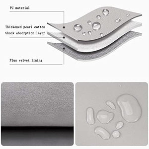 SFFZY PU Leather Laptop Bag Portable Waterproof Notebook Bag Sleeve Handbag Women Men (Color : B, Size : 17-inch)