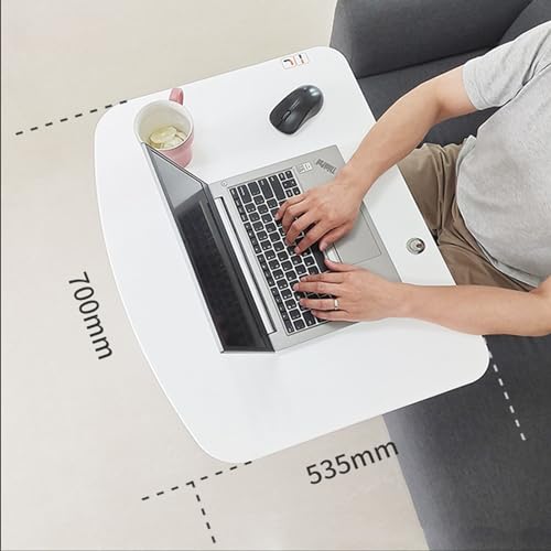HGTRH Mobile Laptop Standing Desk Cart on Wheels, Adjustable Height Rolling Bedside Table