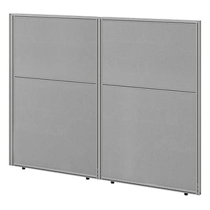 Bush Business Furniture Easy Office White 60W x 45H Panel with Corner Connector, Silver Gray Fabric
